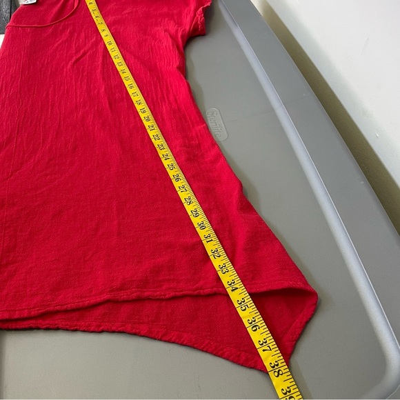 Oh My Gauze XXL Red Pockets Lightweight Boho Lagenlook Asymmetrical Tunic Artsy - Picture 8 of 12